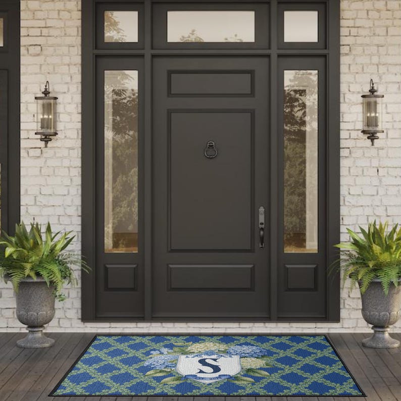 image of a custom personalized entrance door mat from the brand Aqua Magnolia