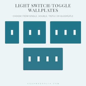 image of custom acrylic light switch or toggle wall plates - available in single, double, triple and quadruple options.