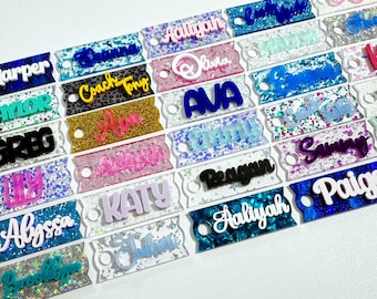 Personalized Tumbler Lid Toppers for Stanley Quencher, Acrylic Name Plates 20oz, 30oz, 40oz & 64oz