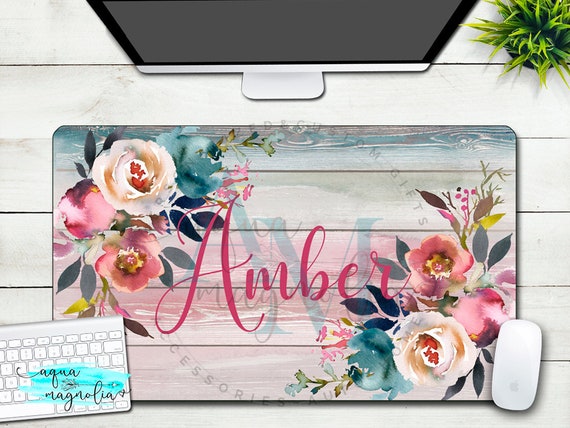 Monogrammed Desk Pad Personalized Desk Pad Monogrammed Desk Etsy