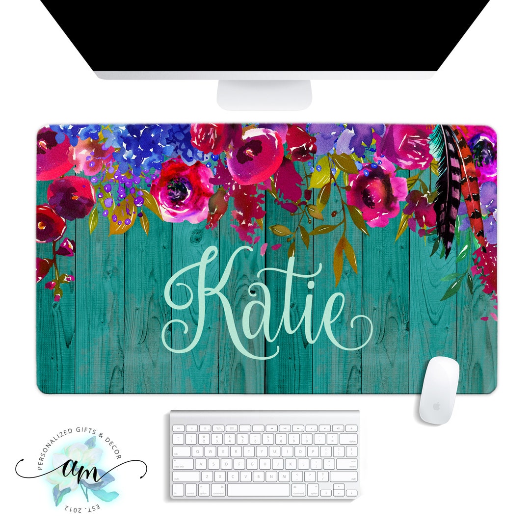 Custom Desk Pad Personalized Desk Pad Monogrammed Desk Mat Etsy