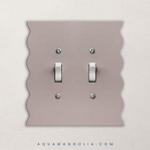 Wavy Acrylic Double Rocker Light Switch Plate Cover