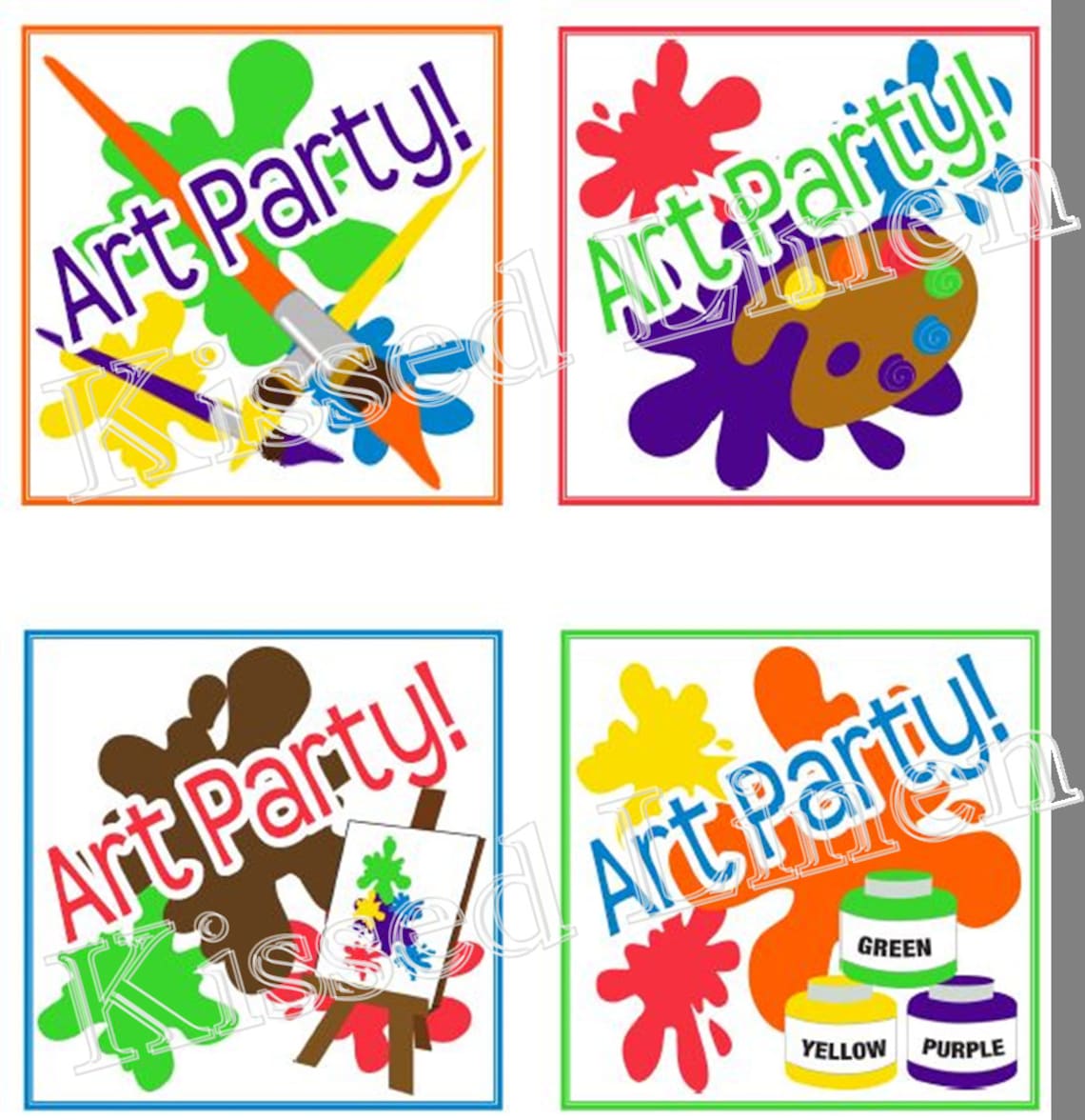 Paint Party Favors Art Party Birthday Treat Favor Gift Bags Etsy