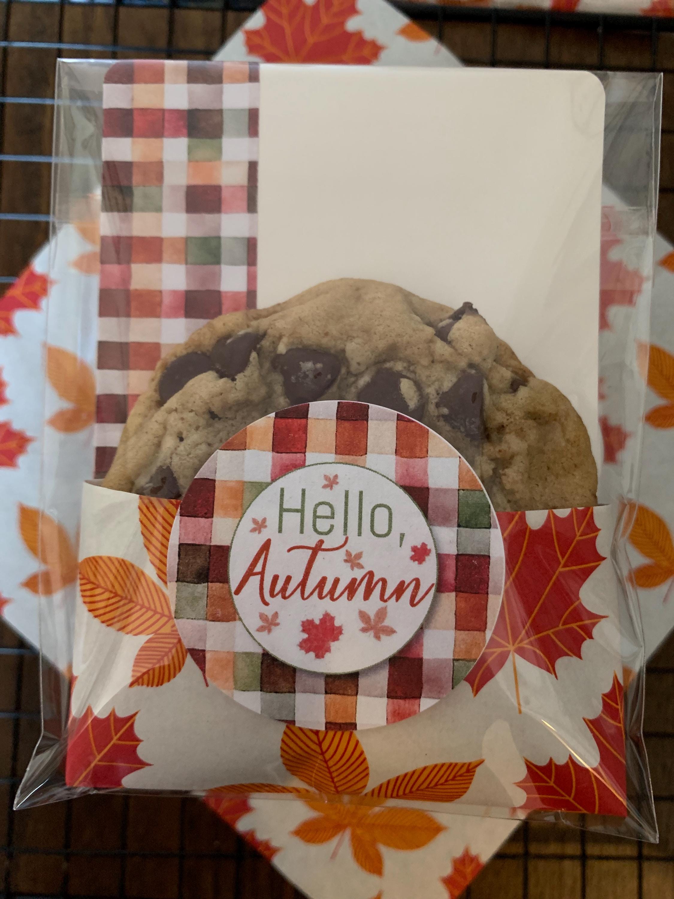 Cookie Packaging Kit Autumn Fall Cozy Plaid Maple Leaves Treats Party ...