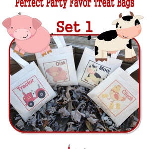 Barnyard Farm Animals Party School Field Trip Treat Favor Gift Bags ...