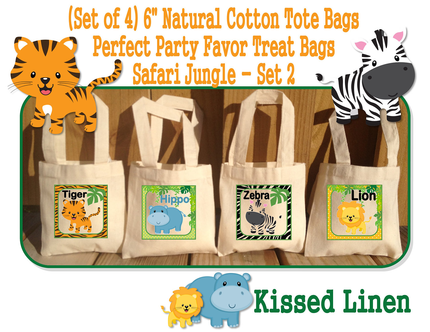 Chinco 50 Pieces Print Treat Bags Plastic Bag With Die Cut Handle