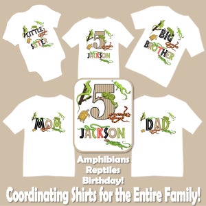 Family Matching Amphibians Reptiles Nature Ourdoor Explore Frogs Turtles Snakes Lizards Birthday Party T-shirt Shirts Mom Dad Kids Siblings