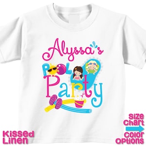 Personalized Pool Swim Party T-shirt Bodysuit Girl Kids Summer Outdoor Pool Splish Splash Backyard Swim Birthday Party Shirt