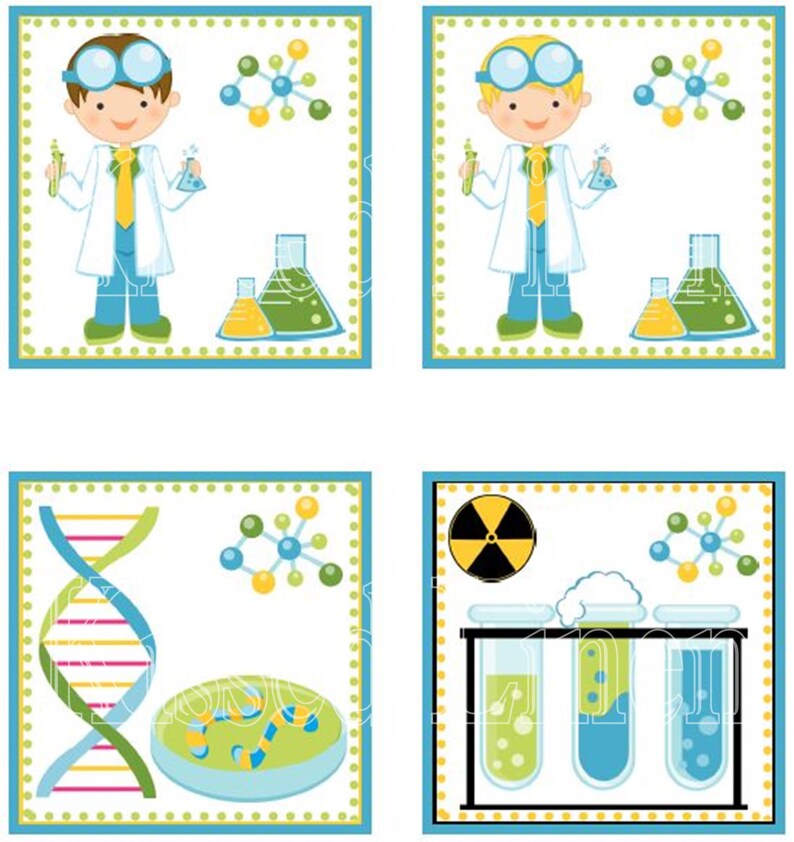Science Party Scientist Birthday Party Treat Favor Gift Bags Etsy