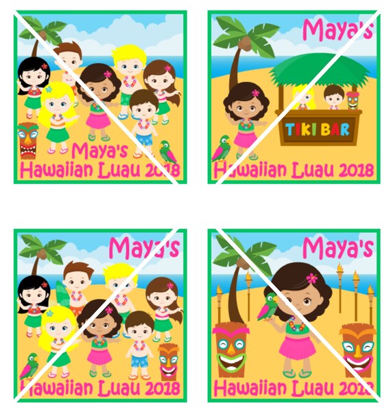 20 Pcs Tropical Hawaiian Party Favor Bags - Hibiscus Palm Leaf Design Tote Bags