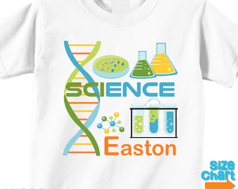 Personalized Science Party T-shirt Bodysuit Boy Kids Little Scientists Science Experiments Lab Birthday Party Shirt