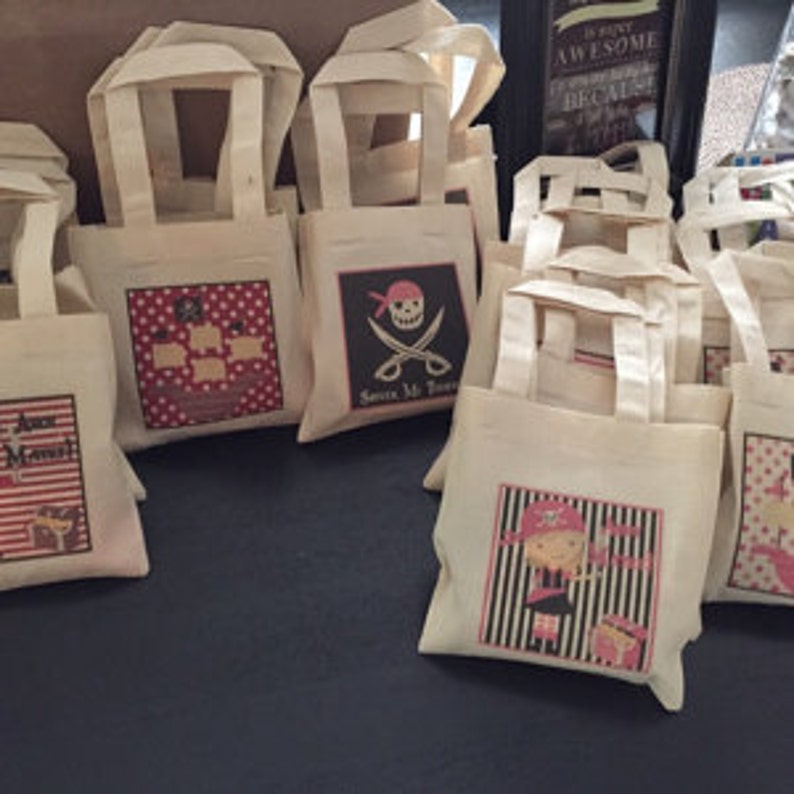 Pirate Girl Birthday Party Treat Favor Gift Bags Mini Cotton Etsy