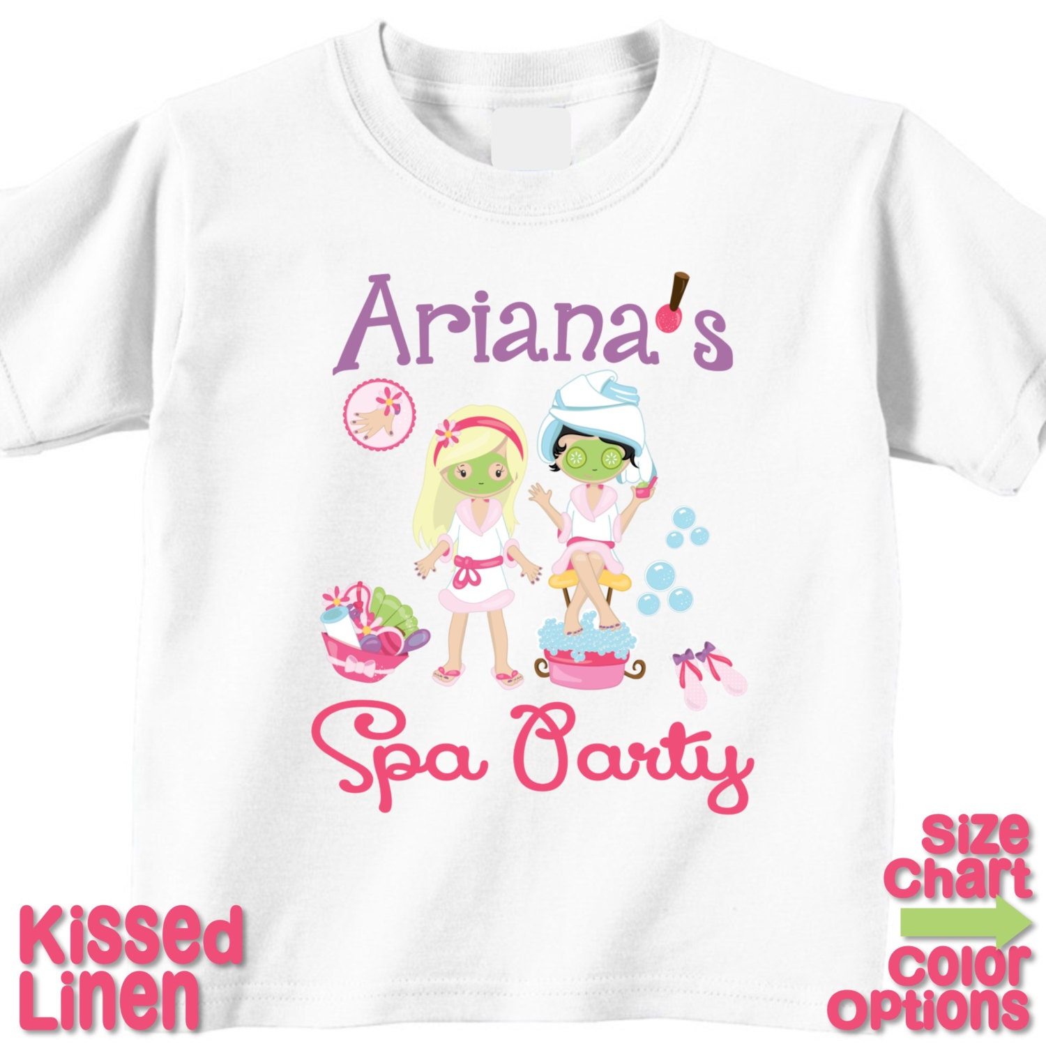 spa birthday shirts