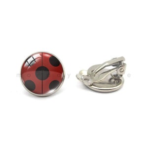 Ladybug earrings | Clip Earrings No Pierced Earrings