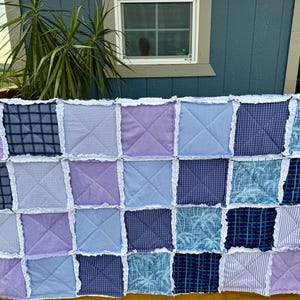 Handmade to order keepsake/memory rag quilt made with your loved one’s clothing