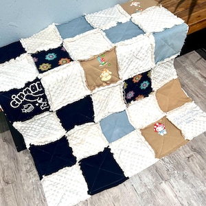 Handmade to order keepsake/memory rag quilt