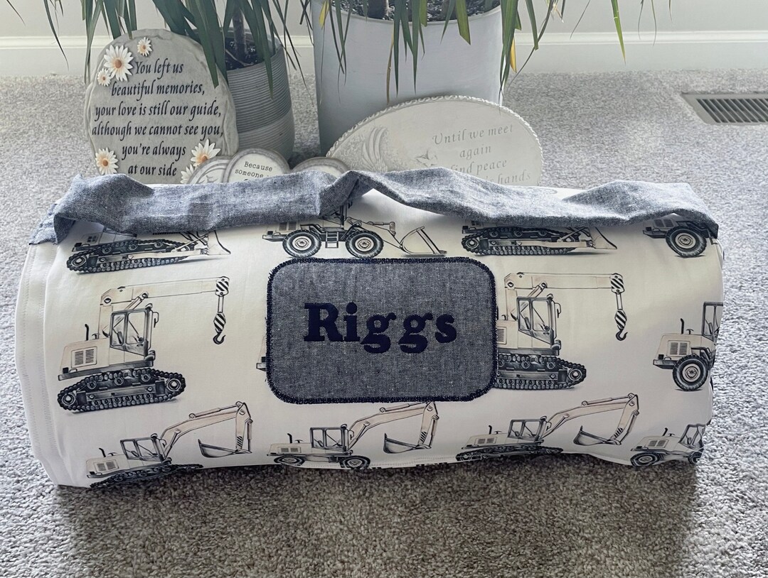Construction Nap Mat Boys Rest Mat Nap Matpersonalized Nap Mat Etsy