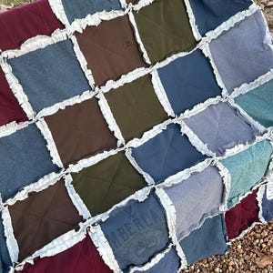 Handmade to order keepsake/memory rag quilt