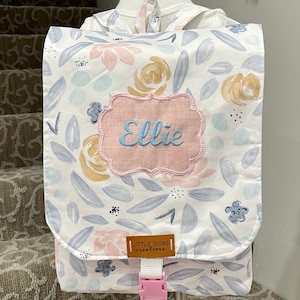 Handmade to order floral backpack for pre-k or kindergarten