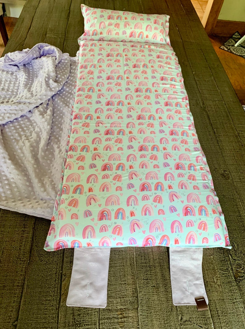 Rainbow Kindermat Aqua Rainbow Nap Mat Girl Rest Mat Etsy