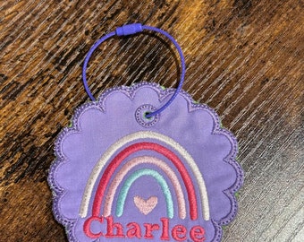 Backpack name tags-luggage name tags-rainbow backpack tag