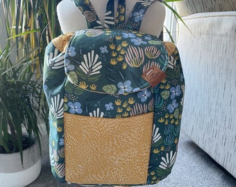Handmade to order vintage floral toddler backpack