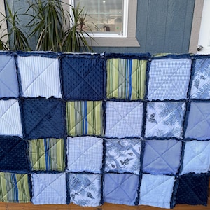 Memory quilt made with loved ones clothing