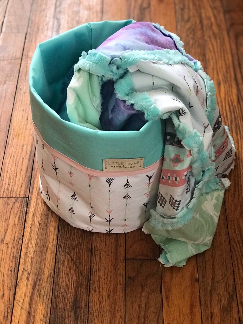 Woodland Rag Quilt Baby Girl Gift Basket Baby Girl Baby Shower Etsy