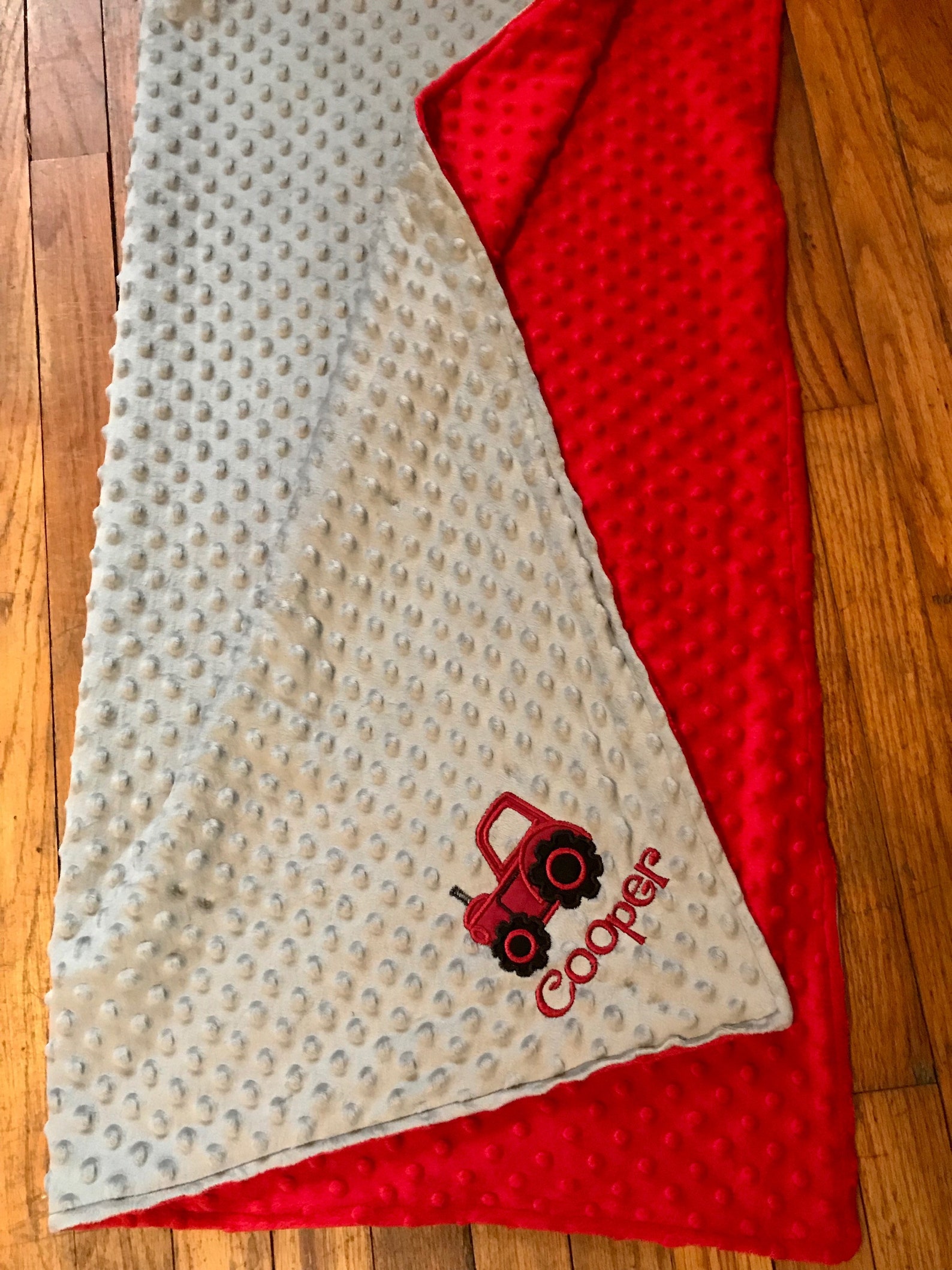 Tactor blanketpersonalized tractor blanketbaby boy gift Etsy