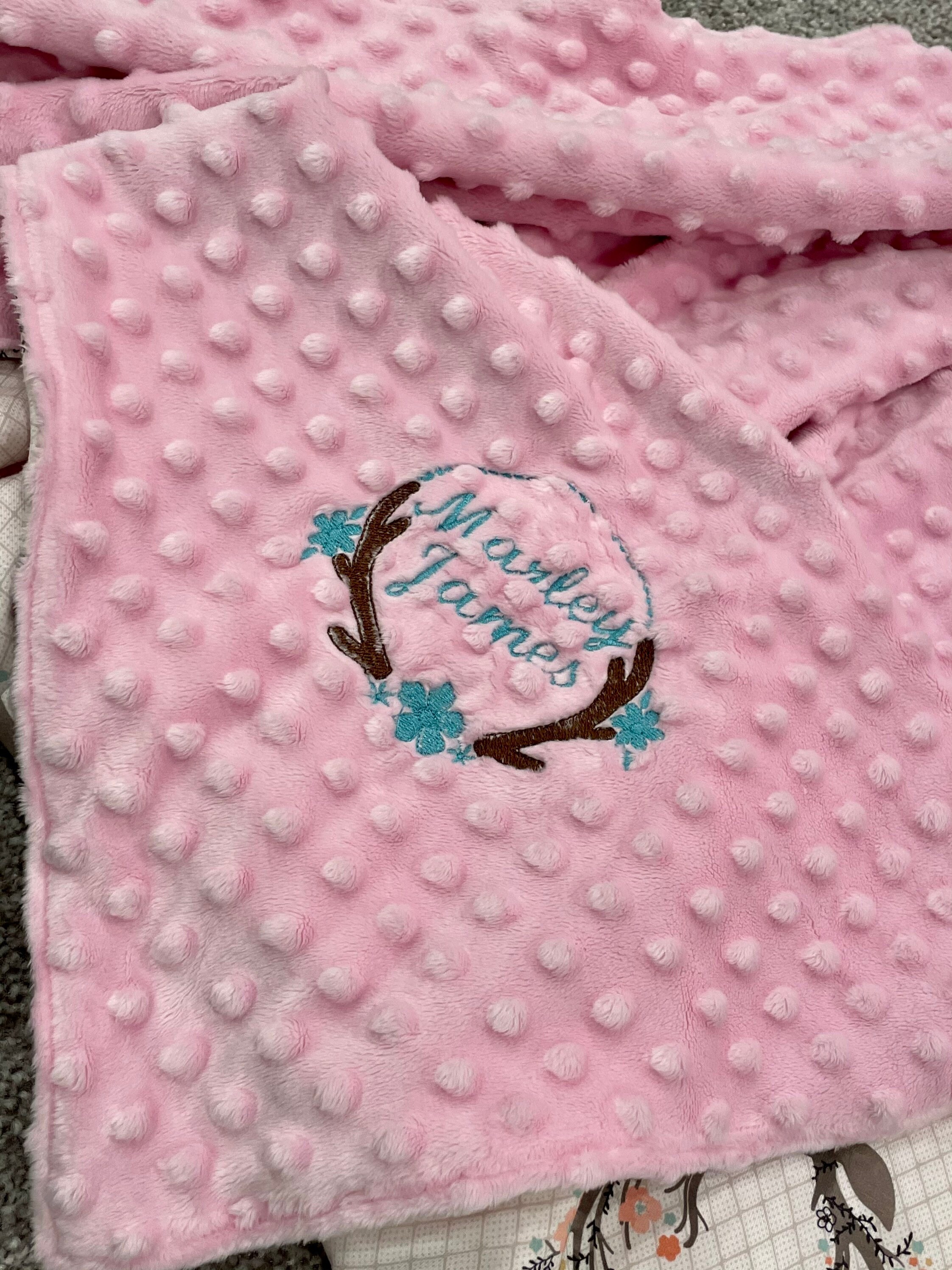 Personalized Woodland Blanketbaby Girl Gift Boxbaby Girl Etsy