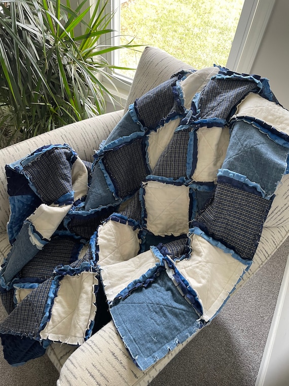 Blue rag blanket hotsell