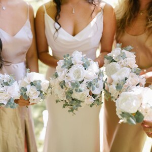 Wedding Bouquet | Bridal Bouquet | Ivory Blush Rose + Peony + Eucalyptus