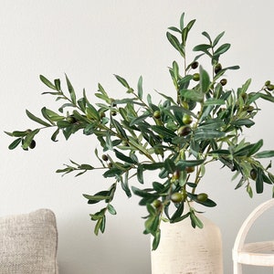 Faux Olive Branch Artificial Stem - Faux Bridal Greenery - Home Decor Branches - Symbol of Peace