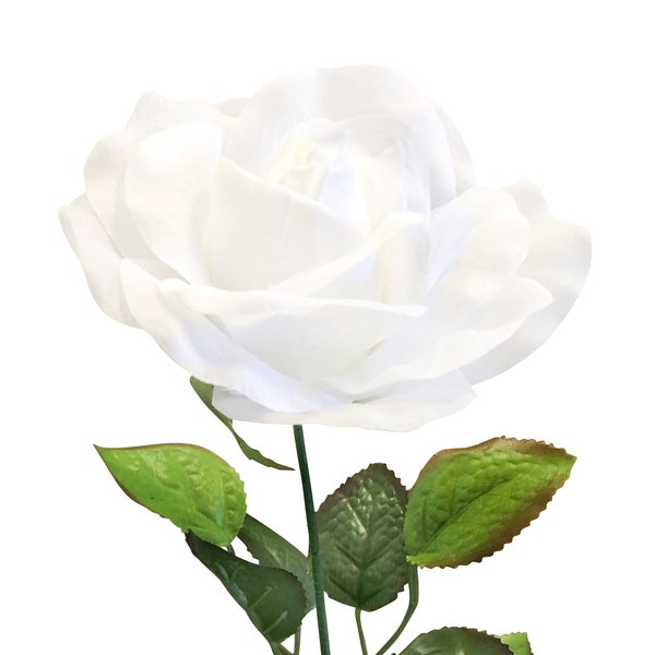 Fake White Roses Etsy