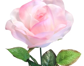 Wedding Flowers | Artificial Flowers | Bulk Fake Flowers | Roses by the Stem (1 pink rose stem)