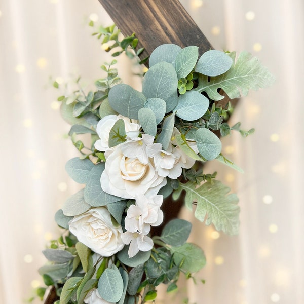 IVORY BLUSH Wedding Arch Flowers | Wedding Backdrop | Flower Garland | Wedding Decor Package