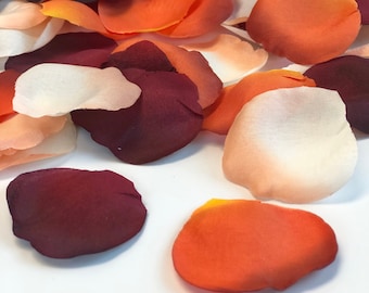 Autumn Rose Petals | Fall Bridal Petals | Fall Centerpiece