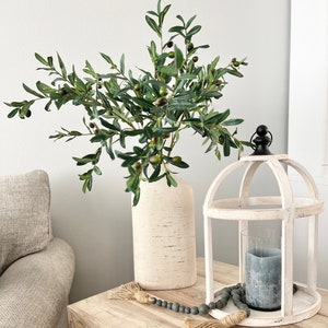 belupai 30in Artificial Olive Branch, Faux Green Olive Pick Greenery Fake  Olive Stem for DIY Floral Arrangements Christmas Halloween Table Decor(No  Fruits) : : Home