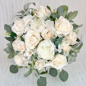 Wedding Bouquet | Bridal Bouquet | Ivory & Sage Wedding Flowers | Bridesmaid Bouquet | Wedding Arch Flowers | CAMBRIA Collection