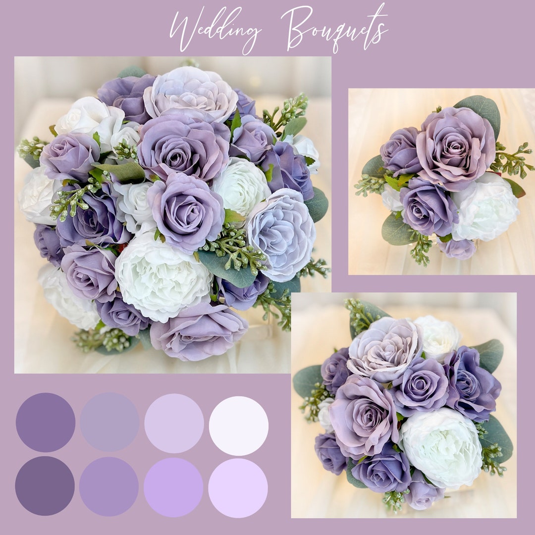 Mini Monochrome Lilac Bouquet – The Rogue Petal Co.