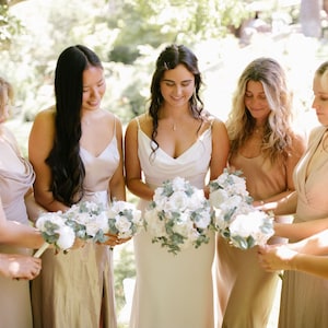 Wedding Bouquet Bridal Bouquet Ivory Blush Rose Peony Eucalyptus image 3