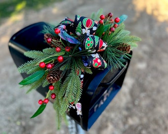 24&quot; Spruce Pine Swag | Farmhouse Christmas Decor | Christmas Swag | Christmas Centerpiece | Mailbox Swag