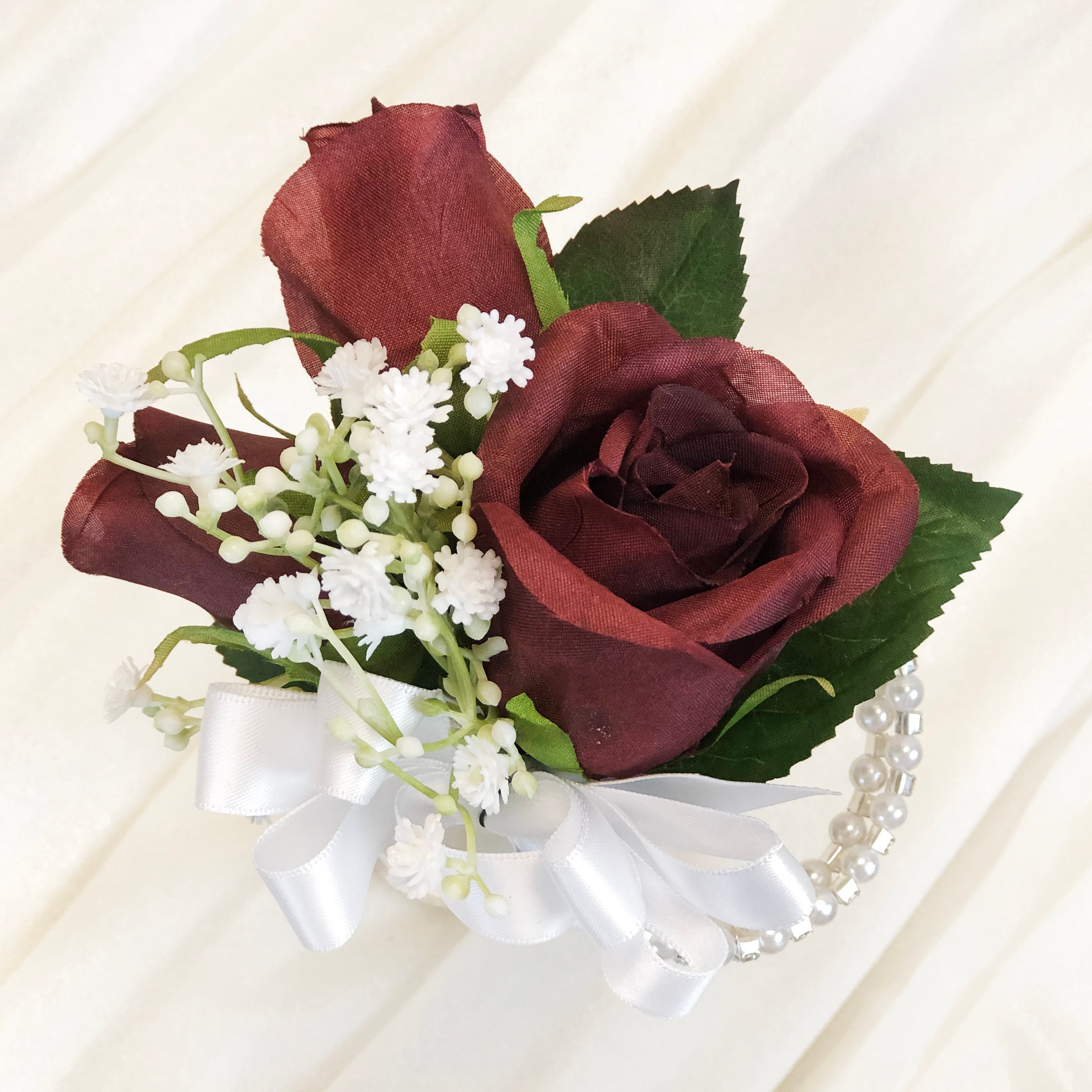 corsage ideas for burgundy dress Burgundy Corsage – flower arrangement | Las Vegas, NV
