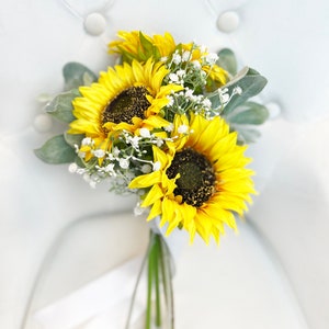 Sunflower Cascading Bridal Bouquet | Cascade Wedding Bouquet Collection