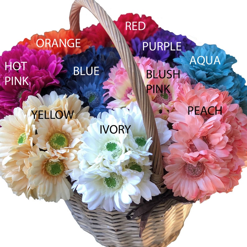 Hot Pink Daisy Bouquet 18 stems Bridal Wedding Flowers