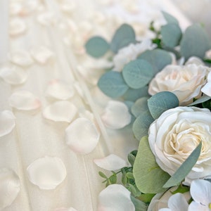 IVORY BLUSH Silk Rose Petals 250 Petals Wedding Centerpiece image 5