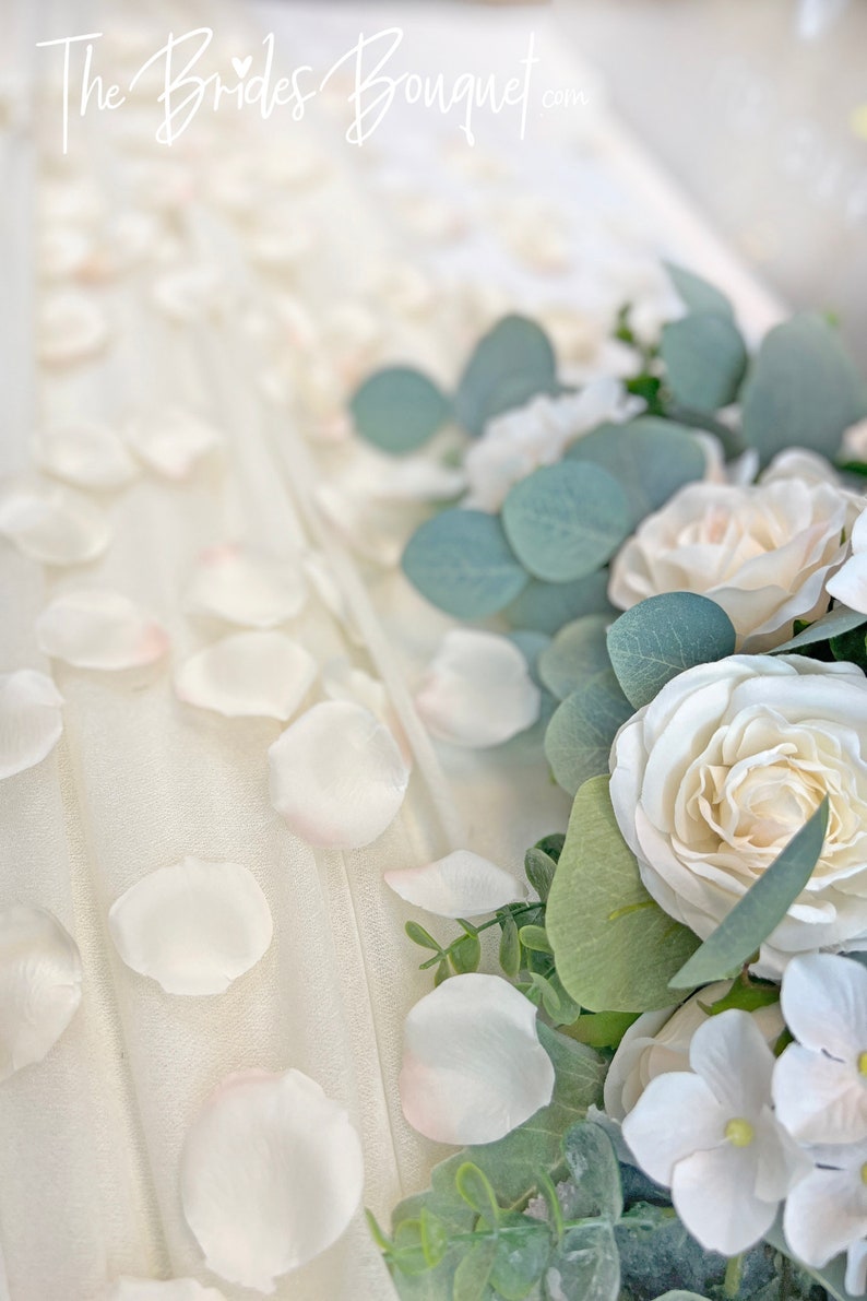 IVORY BLUSH Silk Rose Petals 250 Petals Wedding Centerpiece image 5
