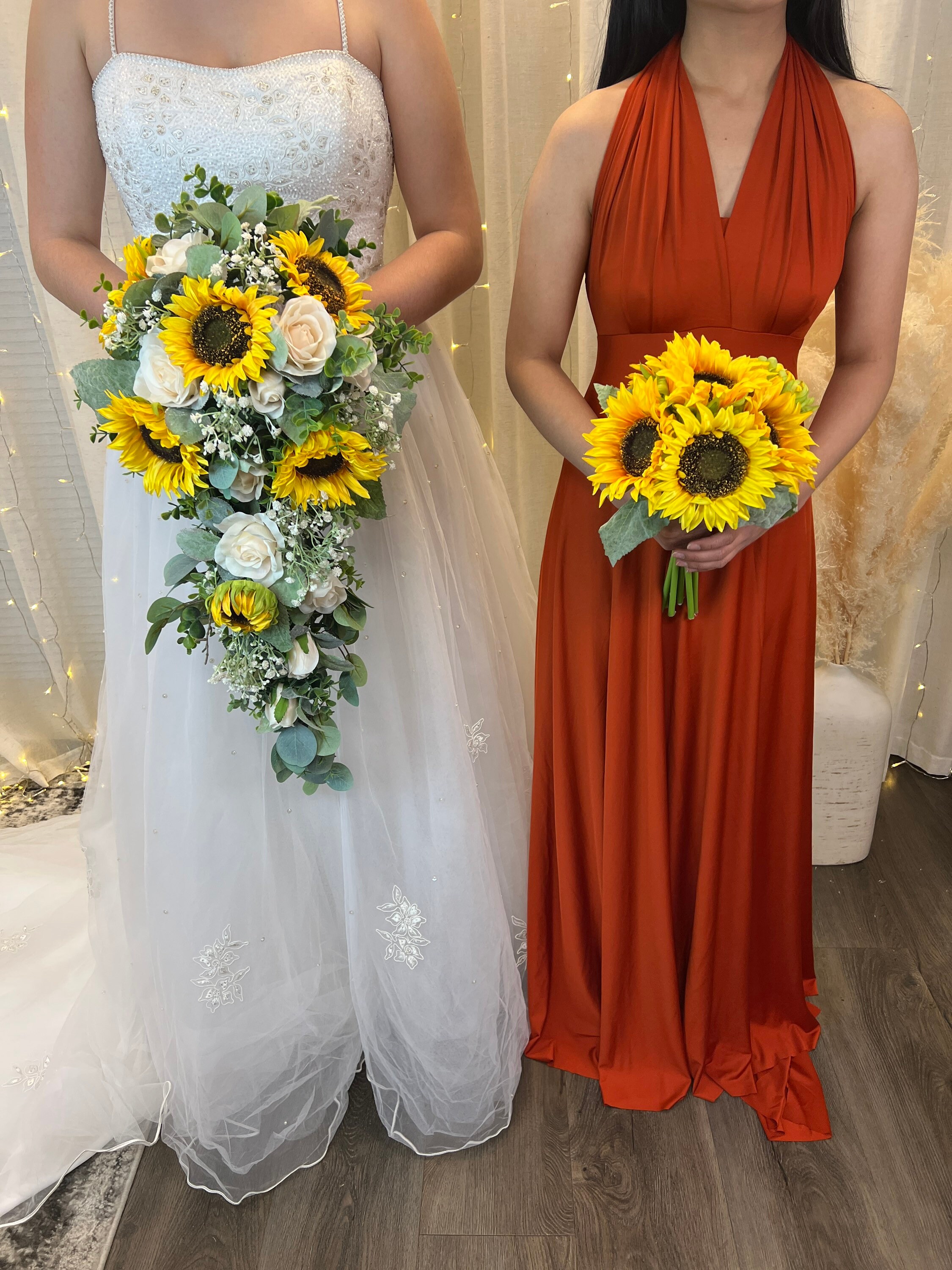 brown wedding bridesmaid dresses Sheer-Side Strapless Long Prom Dress with Bows Red / 2 main image 0