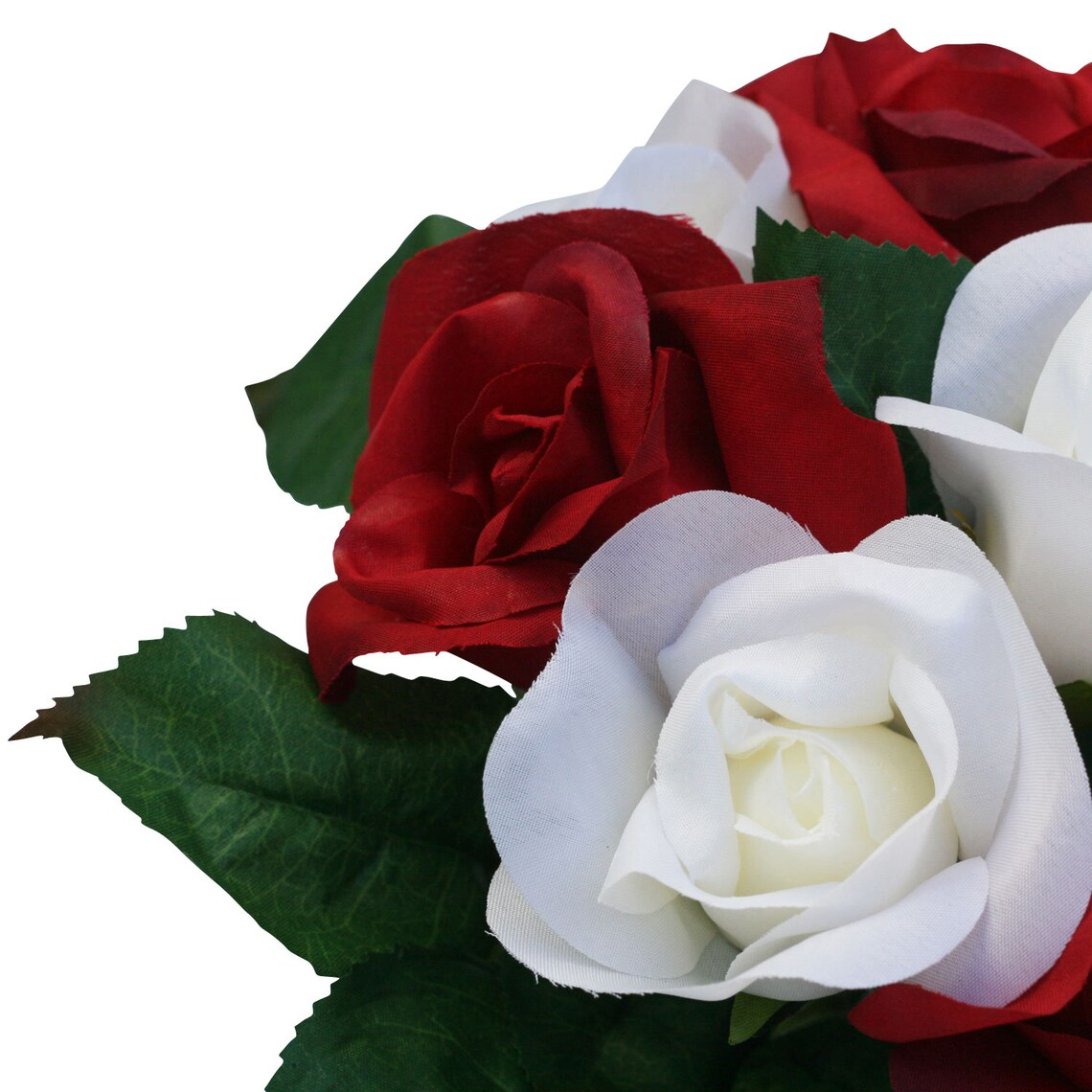 Red & Ivory Silk Garden Rose Stems artificial wedding Etsy