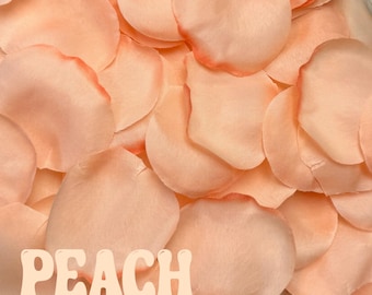 Peach Coral Silk Rose Petals | Wedding Centerpiece | Aisle Decoration